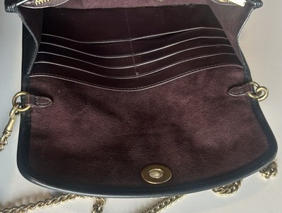 Coach Parker Leather Chain Crossbody Tea Rose Turn lock #89287