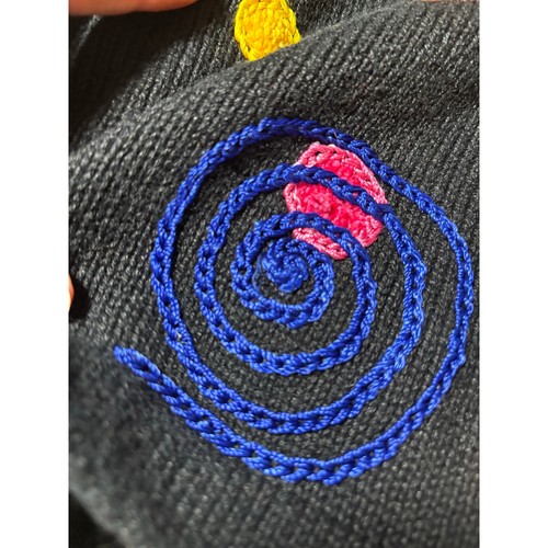 Victoria Harbour embroidered cardigan vintage, whimsical, artsy, 80s-90s, funky - Picture 8 of 8