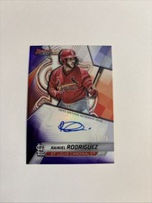 2025 Bowman's Best Rainiel Rodriguez RC Purple #'ed/75 Auto St. Louis Cardinals