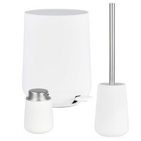 Zone Denmark Bad Accessoires Set Pedaleimer Seifenspender ToilettenbüRste Weiß