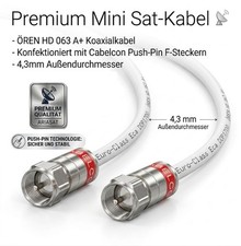 Mini Sat Kabel 4mm dünn fertig mit Cabelcon ...