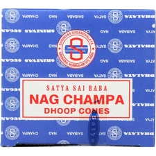 Satya Sao Baba Nag Champa Dhoop Cones Incense 12 Ct