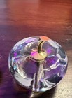 Rare Bohemian 24% Lead Cut Crystal Fruit Pear and Apple Paperweight  — photo 3