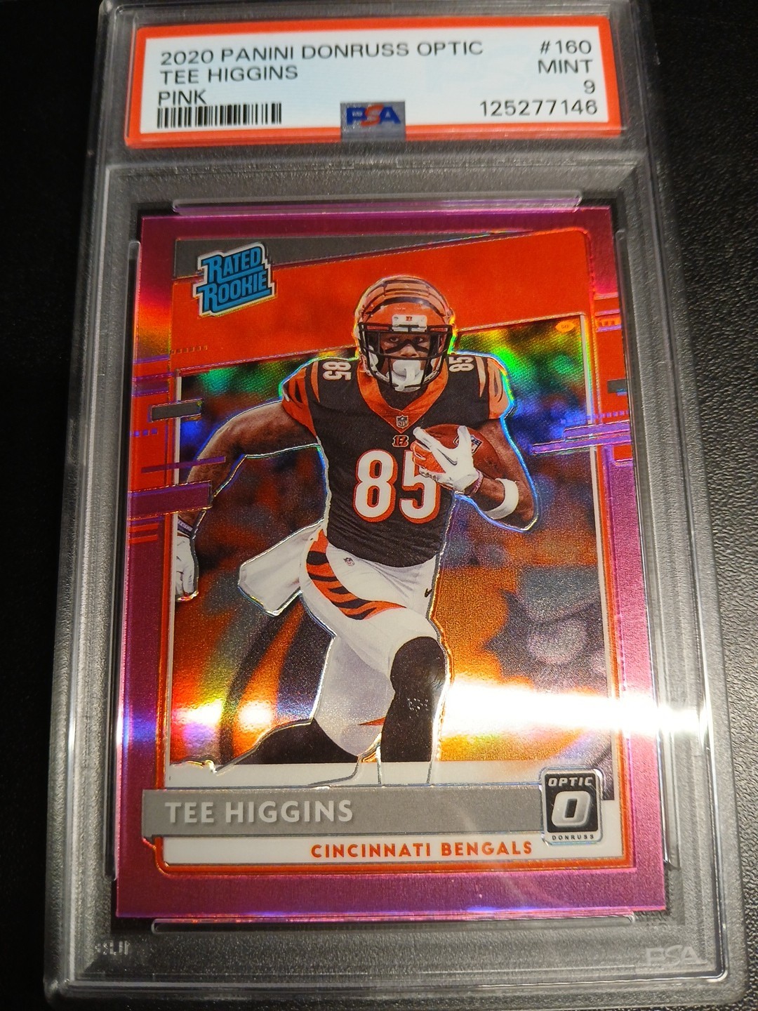 (PSA 9) Tee Higgins - 2020 Optic Pink Parallel