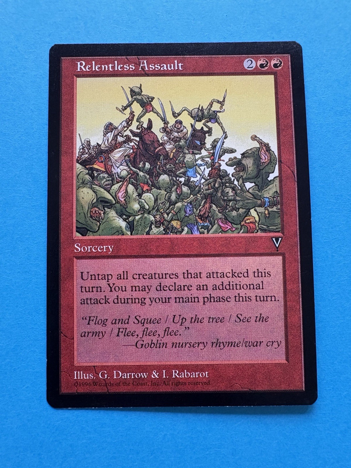 Relentless Assault - Light Play MTG Visions