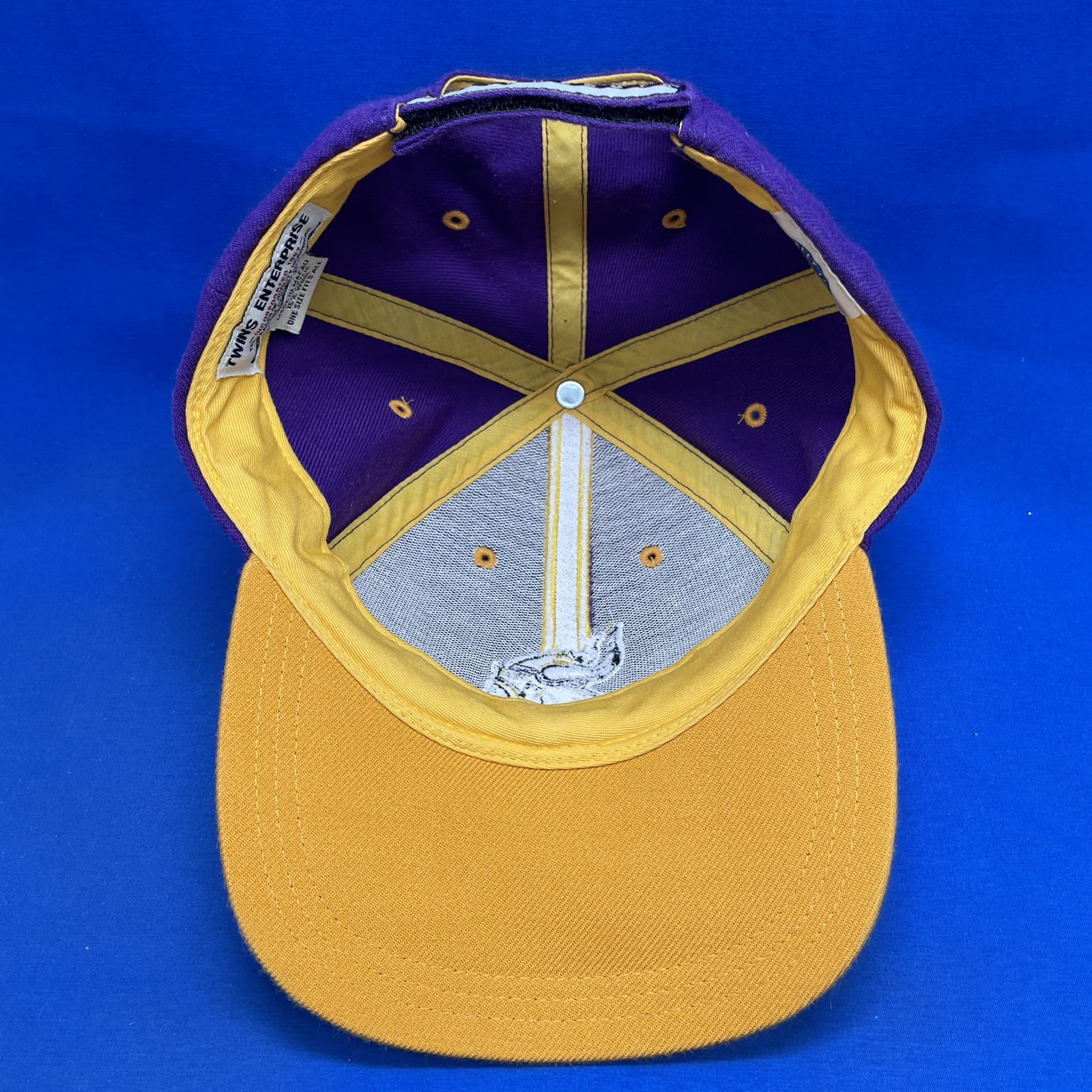 Vintage Minnesota Vikings Hat Twins Enterprise Strapback Cap 90's Stripe Vtg