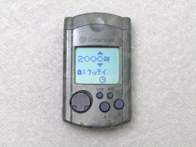 Official Sega Dreamcast Gray Marble VMU Visual Memory Unit /w Cap HKT-7000 JP