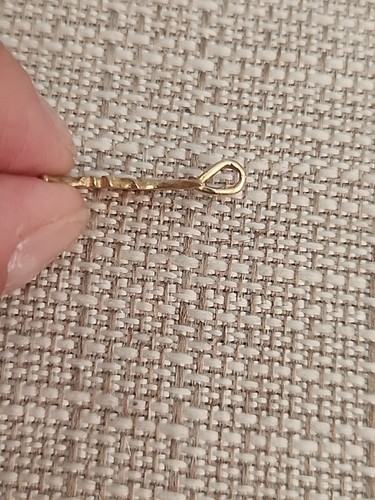 14k Yellow Gold Diamond Cut Moon Face Charm Pendant 1.2gr - Picture 4 of 8
