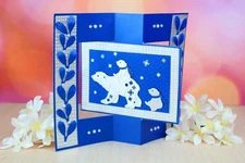 Polar Bear & cub dies + Icicles Craft cutting die Snowflake (like Tattered Lace)