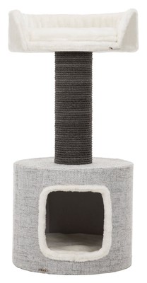 TRIXIE Fonda XXL Sisal&Plush 2-Level 39''Cat Tree with Scratching Post&Condo Gray