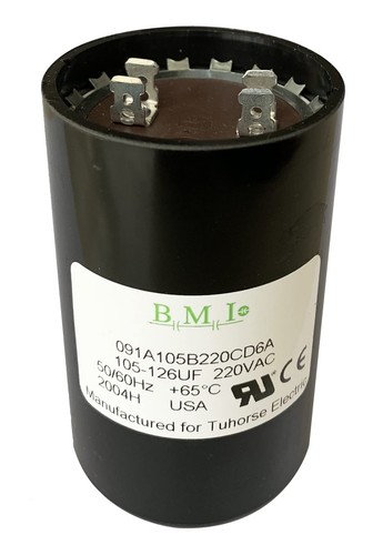 105-126 MFD (uF) Motor Start Capacitor, Compatible Replacement for Franklin 2... - Picture 2 of 3