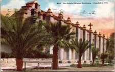 San Gabriel Christian Mission Streetview California DB Cancel WOB Postcard