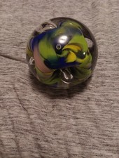 Heavy Round Paperweight Glass