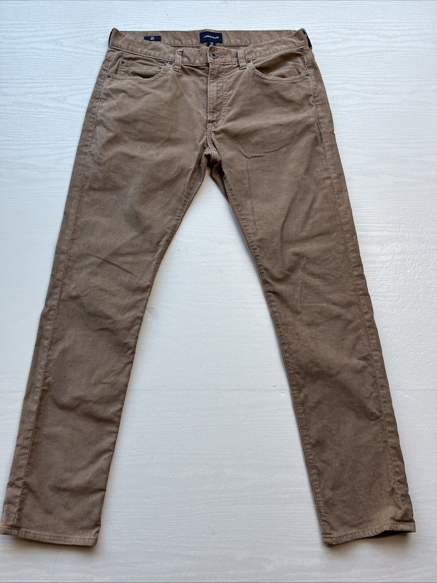 J Crew 484 Slim Fit Corduroy Pants Mens 32x32 Brown Stretch