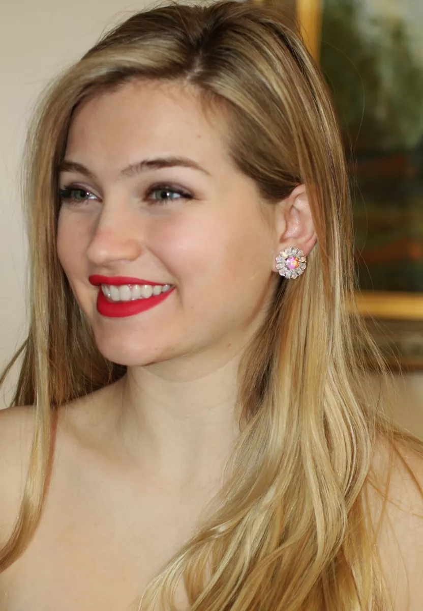 Kate Spade Capital Glow Disc Stud Statement Earrings Silver aurora
