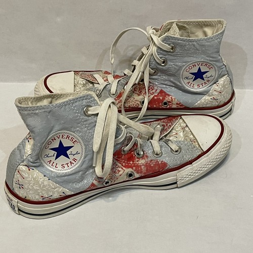Converse Chuck Taylor Red White Blue Quilted Star High-Top Sneakers, Women’s 7.5 - Picture 5 of 7