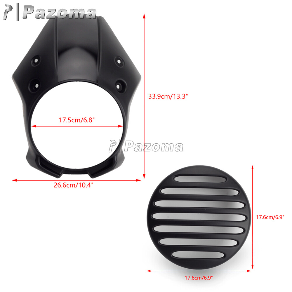 Voor Rebel 500 300 REBEL500 REBEL300 CM500 2017 2018 2019 2020 2021 cm1100 2021Motorfiets Accessoires Koplamp Protector Cover Grill Headlight Protector Cover (Kleur : Zwart