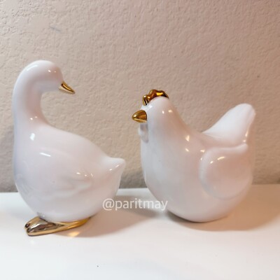 Target Bullseye Playground Easter 2023 Ceramic Duck 5.5  & Hen 5'' NWT (SET OF 2)