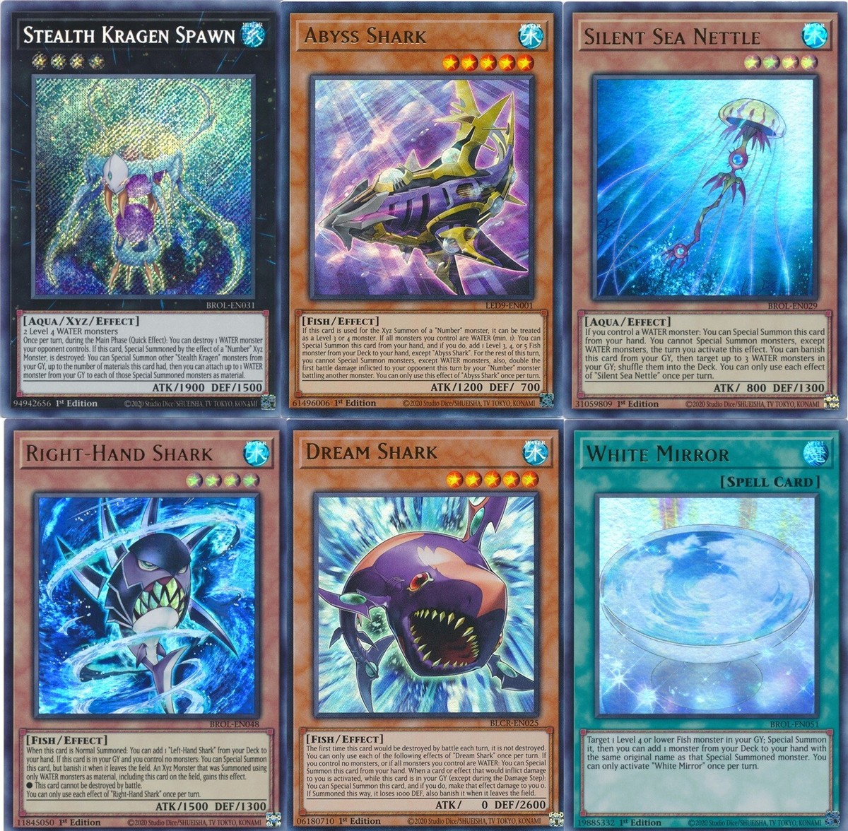 Yugioh Shark 2024 Deck - Abyss Bahamut Toadally Awesome Valiant Stealth  Kraken