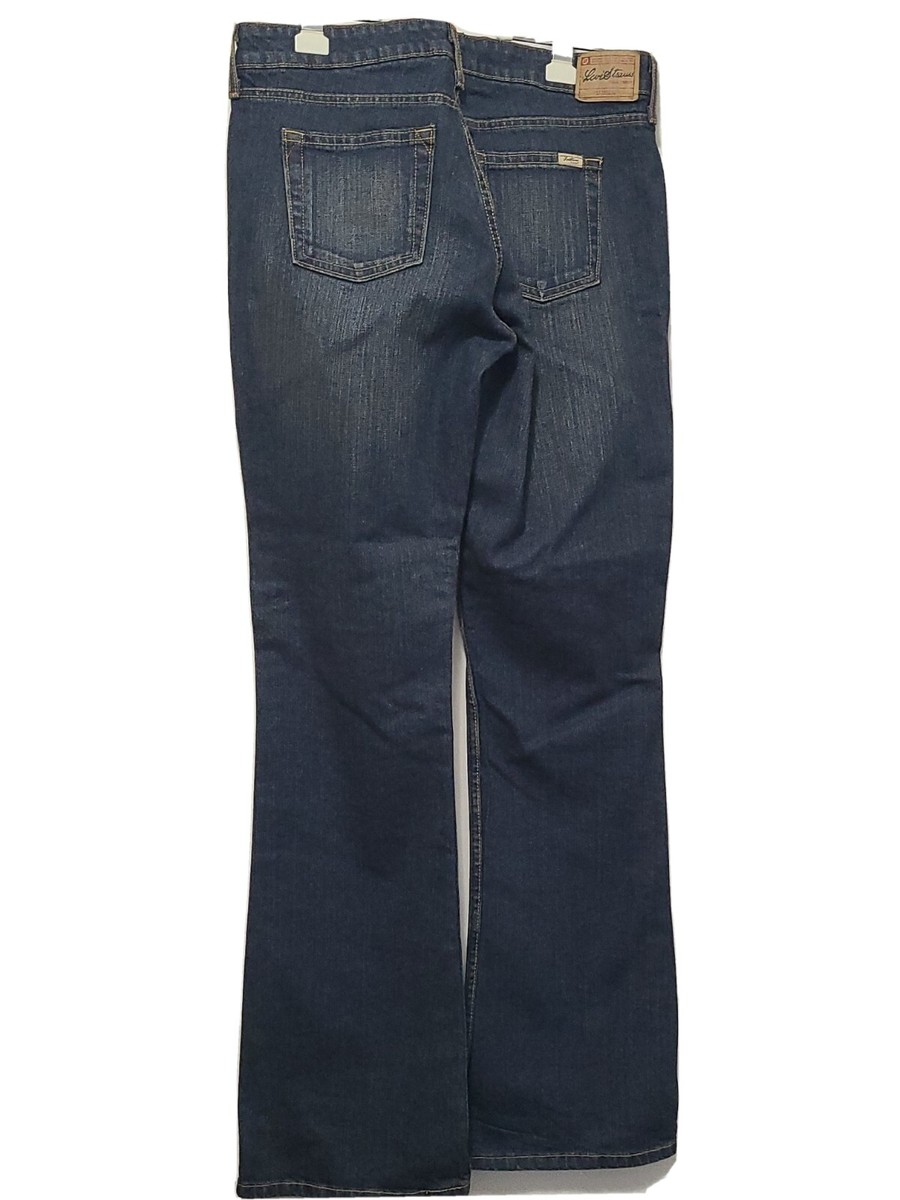 LEVI STRAUSS SIGNATURE WOMEN'S STRETCH LOW RISE BOOT CUT JEANS Size 10 LONG  EUC