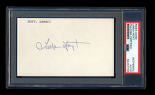 LAMARR HOYT SIGNED INDEX CARD PSA/DNA 1983 AMERICAN LEAGUE CY YOUNG AWARD
