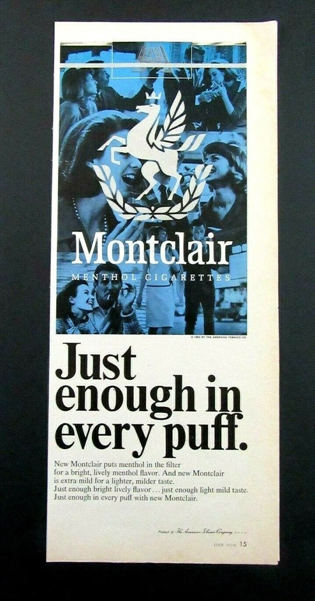 montclair menthol cigarettes 1991. The fun cigarette ! 1965 MONTCLAIR Menthol Cigarettes Magazine