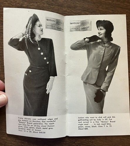 Seltene 1947 HINWEISE AUF MODE Botanik Vintage Katalog Herbst Frauen Kinder Kleidung - Bild 9 von 14