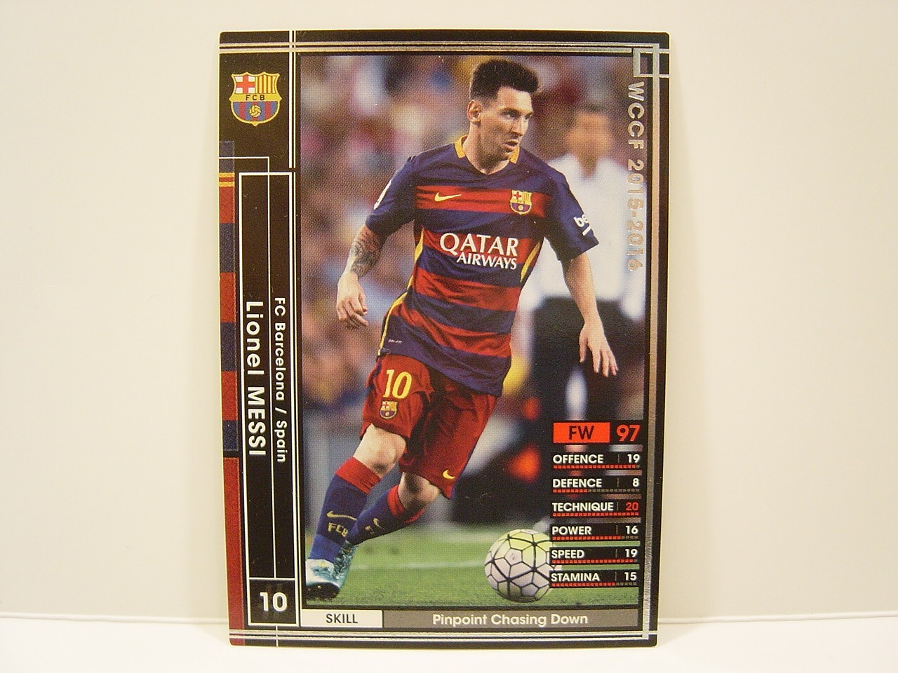 Panini WCCF 2015-16 Lionel Messi No.10 FC Barcelona Spain La Liga FW/RWG/ST #253