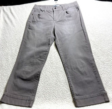 Bandolinoblu Arianna Twill Belt Crop Missy Size 8 Pants 358