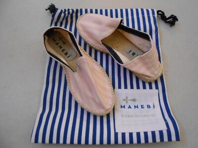 SIZE 36 MANEBI ESPADRILLE M32N00 ROSE COLOR SHOES NEW WITH BAG