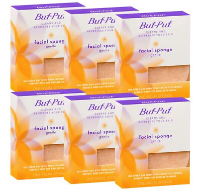 Reusable All-Purpose Facial Sponge Gentle Pack of 6