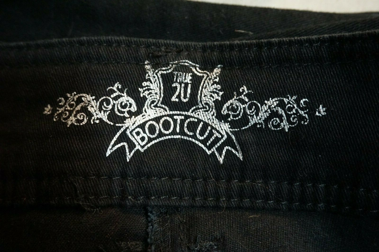Women's black stretch soft canvas jeans trousers size 12 Boot cut flare BNWOT image 4