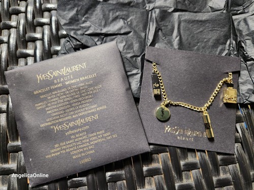 Yves Saint Laurent Beaute Femme YSL Original Charm Bracelet Gold Novelty