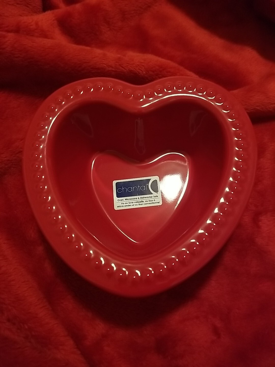 CHANTAL Red Heart Shaped Baking Dish 1.25 Cup 93HBB11 Brand New eBay