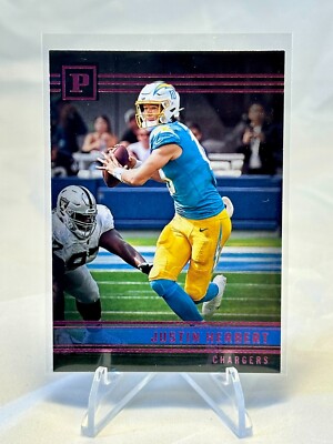 Justin Herbert 2022 Panini Chronicles Panini Pink Foil Parallel PA-33