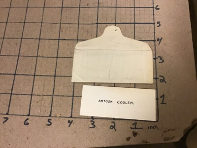 Vintage calling card (antoon coolen) in envelope