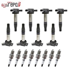 8x Ignition Coils + 8x Spark Plugs for Land Rover Range Rover LR3 Jaguar XF 4.2L