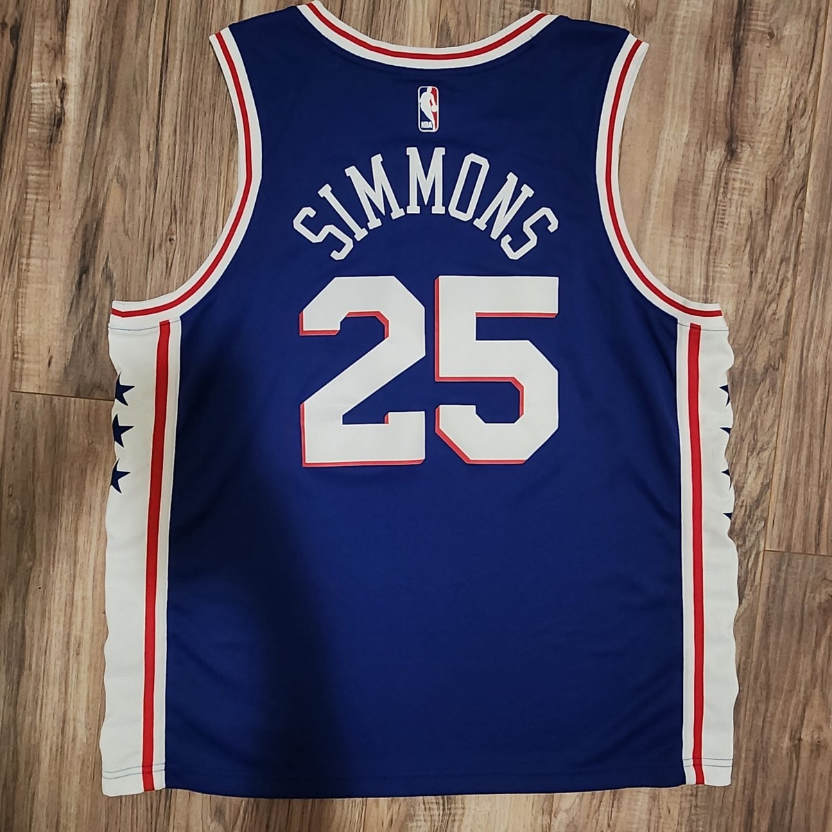 Nike Ben Simmons Philadelphia 76ers NBA Basketball Jersey, Size 56