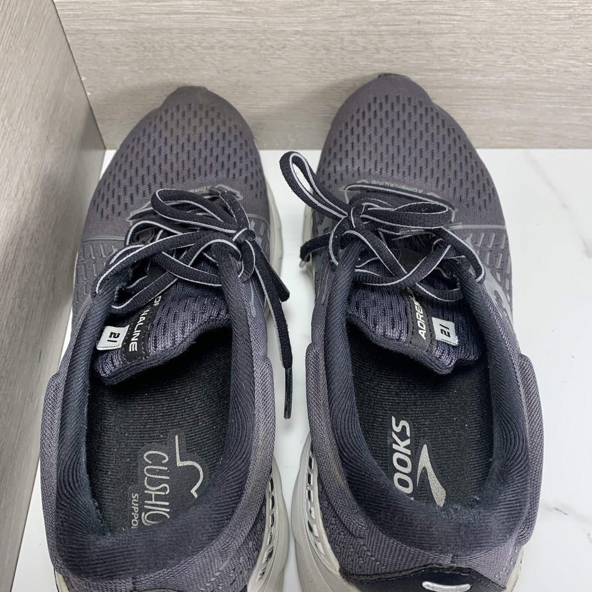 Brooks Adrenaline GTS 21. Men\'s Sneakers, running lace-up; Gray/Black US Sz 9.5 Amazon.com | Brooks Men main image 4