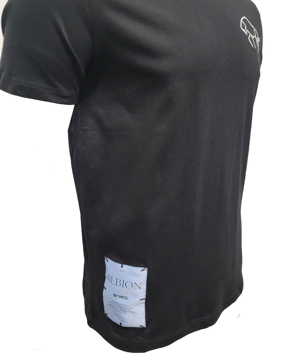 Alexander Mcqueen McQ Mens Black Bull T-Shirt Blockchain Albion S