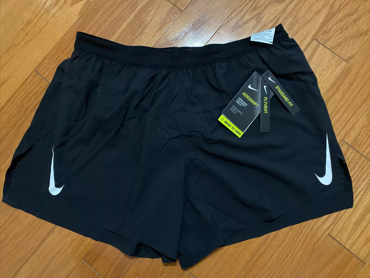 $80 NEW Nike AeroSwift 4 Flyvent Running Racing Shorts CJ7840 010 XL Run  Black