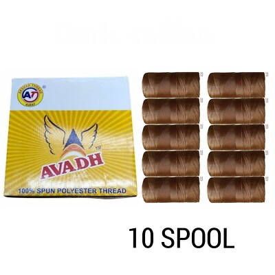 Avadh Spun Polyester COFFEE Thread suitable for all types of sewing.