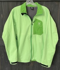 Haglofs Women's Size L Green Full Zip Light Weight Windstopper Soft Shell Jacket