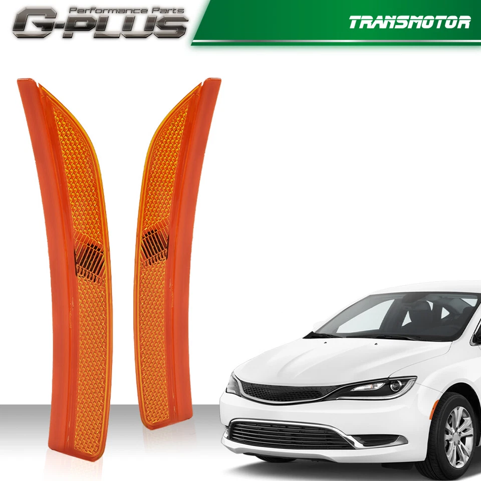 Juego de pares de luces marcadoras delanteras derecha e izquierda aptas para Chrysler 200 2015-2017 Foto 2 de 4