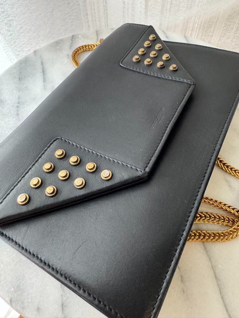 SAINT LAURENT Betty Chain Shoulder Bag Black Women's From JP Used