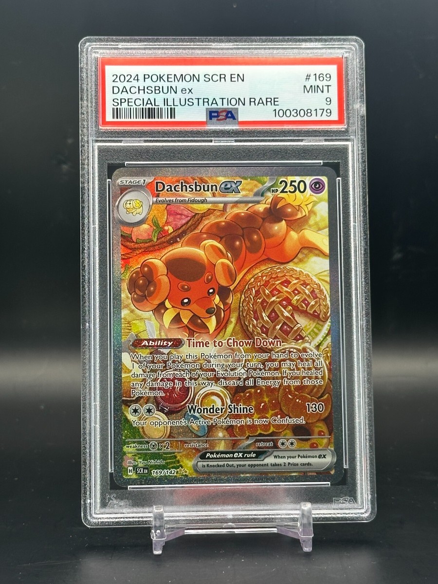 rarabu☘S PSA 9 MINT Dachsbun ex Stellar Crown Full Art Holo Pokemon