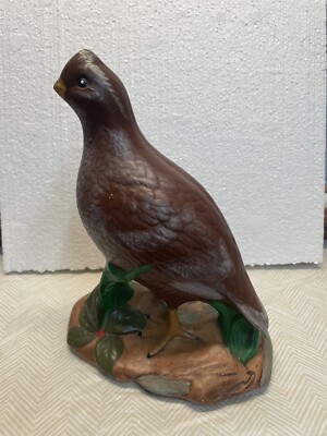 Vintage Holland Mold Quail Ceramic Figurine Hand Painted 8.75  Tall x 7   Wide