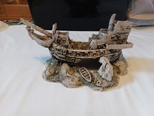 Wrecked Sucken Ship Pirate Boat Aquarium Fish Tank Decoration