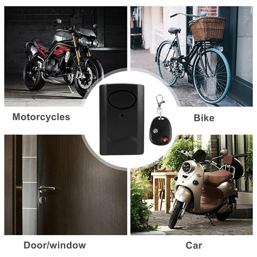 Motorrad Fahrrad Roller Vibrations Alarmanlage Alarm Sirene mit Fernbedienung