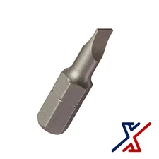 4 mm. Slotted, Flat Driver Bit, 1" Long by X1 Tools